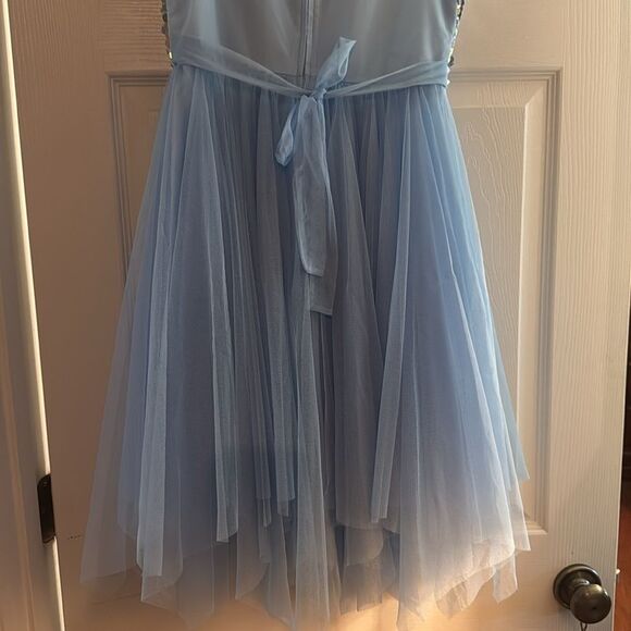 NWT Justice Girls SZ 12 Charming Light Blue Sequin Dress Retail $60 - Picture 8 of 8